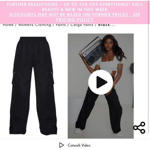 Cargo wide leg pants